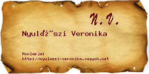 Nyulászi Veronika névjegykártya